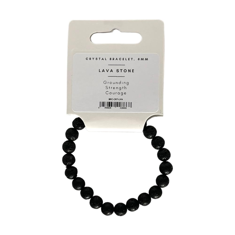VIE Crystal Bracelet, 8mm, Lava Stone