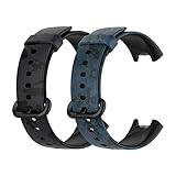 [Seltureone] 2本 シャオミ Mi Watch Lite 交換用バンド シリコンベルト プリントストラップ 脱着簡単（モザイク、めいさいグレー）