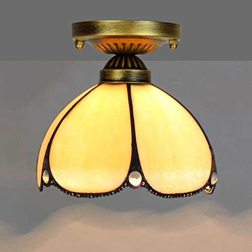 Plafonnier vitrail 8 pouces style européen rétro et simple - 4