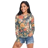 Caractéristiques : manches longues, col rond, imprimé intégral. Ce haut en maille transparente pour femme semble simple, doux mais séduisant, améliorant votre silhouette pour créer un style avant-gardiste et chic, amplifiant ainsi votre charme.