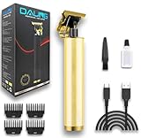 Cortadora de pelo profesional y afeitadora hombre. Maquina de pelar y maquina afeitar electrica. Afeitadora corporal hombre cortapelo y maquina barba. Maquinilla con peines y aceite (simple-dorado)