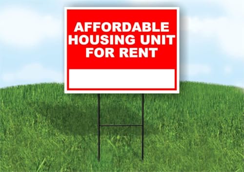 Affordable housing unit for rent Write On Me Red 18x24 in Double Sided Yard Road Sign w/Stand