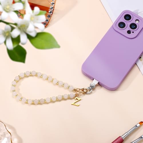 1 Set Beaded Phone Wrist Strap, Initial Phone Charms Detachable Letter B - Photo 157 sur 176