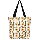 Castle Fairy Brown Cowboy Tote Bag Cowboy Hat Star...