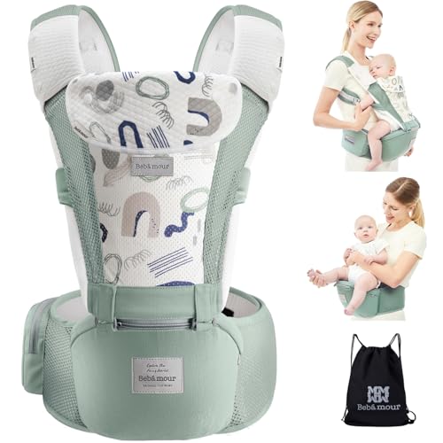 Bebear Portabebés,Bebamour Portabebés De 0 A 36 Meses, Mochila Portabebés Con Malla De Aire 3d Para Recién Nacidos Y Niños Pequeños Baby Carrier, 3d Air Green Bebear Portabebés,Bebamour Portabebés De 0 A 36 Meses, Mochila Portabebés Con Malla De Aire 3d Para Recién Nacidos Y Niños Pequeños Baby Carrier, 3d Air Green