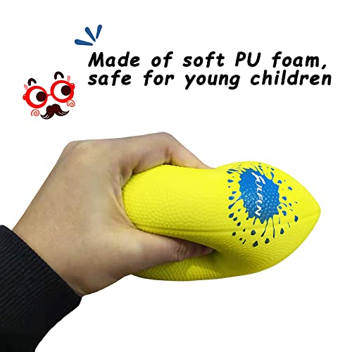 Fulfun Toys Sports 6.5" Soft Foam Football For Kids, Perfect For Small Hands To Grab Set Of 3 (Yellow&Green&Orange) #TOP2