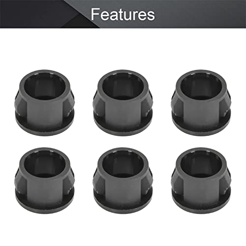 Heyiarbeit 30Pcs 1/2Inch Cable Snap Bushing Grommet Protector Nylon Snap In Cable Hose Bushing Grommet Round Snap Bushing Hole Plugs, Black #TOP2