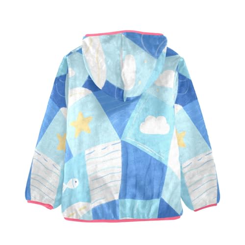 GuoChe Weather and Fish Boys Hooded Fleece Jacket2