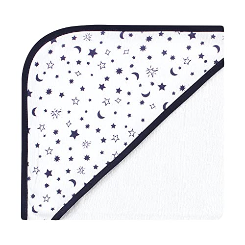 Image of Hudson Baby Unisex Baby Cotton Rich Hooded Towels, Solar System, One Size