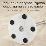 KES Antypoślizgowy marmurowy uchwyt na rolkę kuchenną z 2 x obciążoną podstawą, nierdzewny wolnostojący uchwyt na ręczniki papierowe ze stali nierdzewnej 18/8 do kuchni, antyczna szczotkowana stal