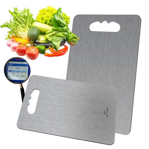 Va Forge Fresh- Keeping Cutting Board, 100% Pure Titanium (14"x10")