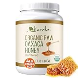 Kevala Organic Raw Oaxaca Honey - Nutritious Honey with no Pesticides and no Sugar Added or Given to the Bees, Natural Sweetener for Cooking and Baking at Home, Great for Pancakes and Waffles, 4 lb