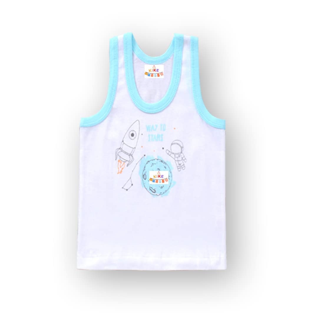 KIKE Baby boy Sando,Sando Kids Boys,Baby Banyan boy,Baby Sandow,Kids ganji,Kids Under Vest,Under Shirt Boys,Banyan Kids,New Born Baby Inner,baniyan Baby boy pack of 6 (multicolor 3, 12-18 Months)