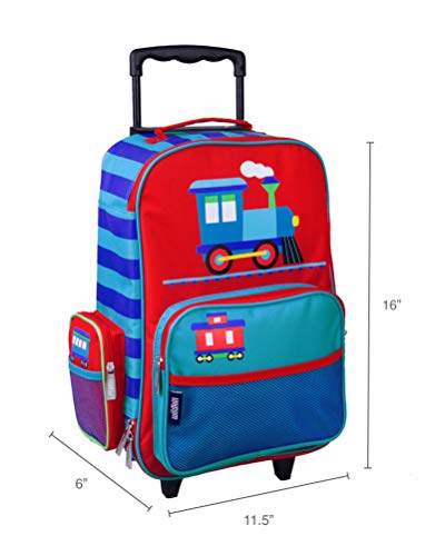 Wildkin Kids Rolling Suitcase For Boys & Girls, Suitcase For Kids Measures 16 X 11.5 X 6 Inches, Kids Luggage Is Carry-On Size, Perfect For School & Overnight Travel (Trains, Planes & Trucks) #TOP4