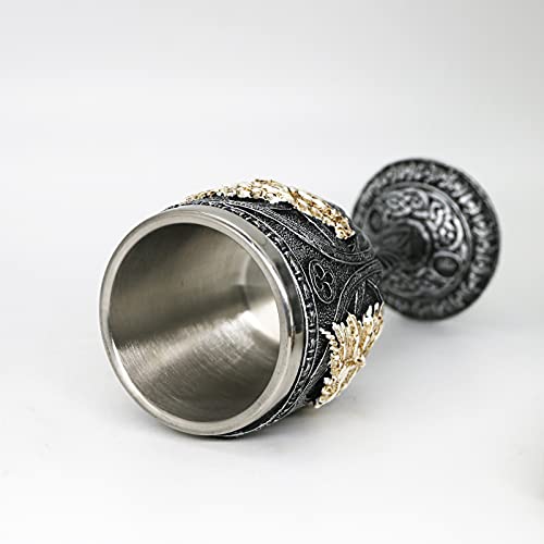 Alikiki Medieval Skull Got Dragon Goblet - 7Oz D&D Wine Goblets Chalices - Dungeons And Dragons Gift Gothic Party Decor Father Day Birthday Stainless Steel Drinking Cups #TOP2