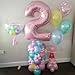 40 Inch Balloon Number 2 Pastel Pink, Large Foil Light Pink Number Balloons Set 0-9 for Girls Women, Digital 2 Helium Balloons for Girls 2nd Birthday Graduation Princess Party Decorations