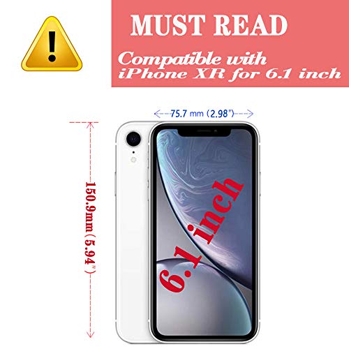 Iphone Xr Wallet Case, Zve For Iphone Xr Case With Credit Card Holder Slot Leather Wallet Shockproof Protective Zipper Pocket Purse Handbag Wrist Strap Case For Apple Iphone Xr 6.1" (2018)-Black #TOP1