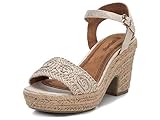  REFRESH - Sandalia de Tacón para Mujer - Sandalia con Cierre de Hebilla - Tacón 10 cm - Color Oro - Talla 38