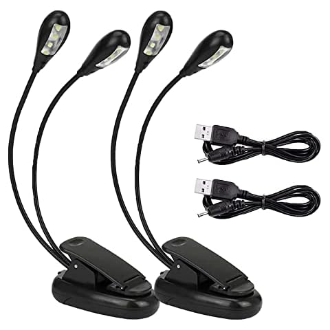 Pack of 2 Adjustable LED Music Stand Lights Cover