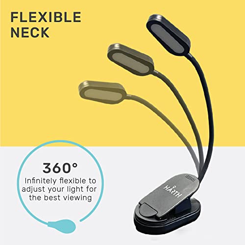 Image of Clip on Book Lights for Reading at Night I 1200 mAh Rechargeable Reading Lights for Books in Bed I Led Clip Lights Book Lovers Gifts I Clip on Lamp Book Reading Light for Bed I Reading Lamps for Bed