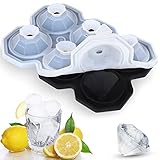 SEGURIDAD DE GRADO ALIMENTARIO: este molde de hielo en forma de diamante está hecho de silicona de grado alimenticio de alta calidad que no contiene BPA para una seguridad alimentaria total. Aplicable desde 230 ℃ hasta -40 ℃.