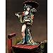 Perky Orientalische Dame Und Drache Resin Model Figur, Statue Skulptur Deko, Garage Kit Harz Bausatz, Basteln, Weiß Modellbausatz, Unzusammenbauen, Unlackiert|2.8Cm