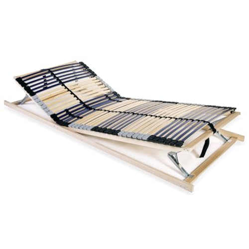 Woonisher Somier De Láminas con Cabecero Y Pies Ajustables 90x200 Cm, 42 Listones En 7 Zonas De Confort, Base Robusta De Haya, Posiciones Adaptables para Leer, Ver TV O Dormir Cómodamente