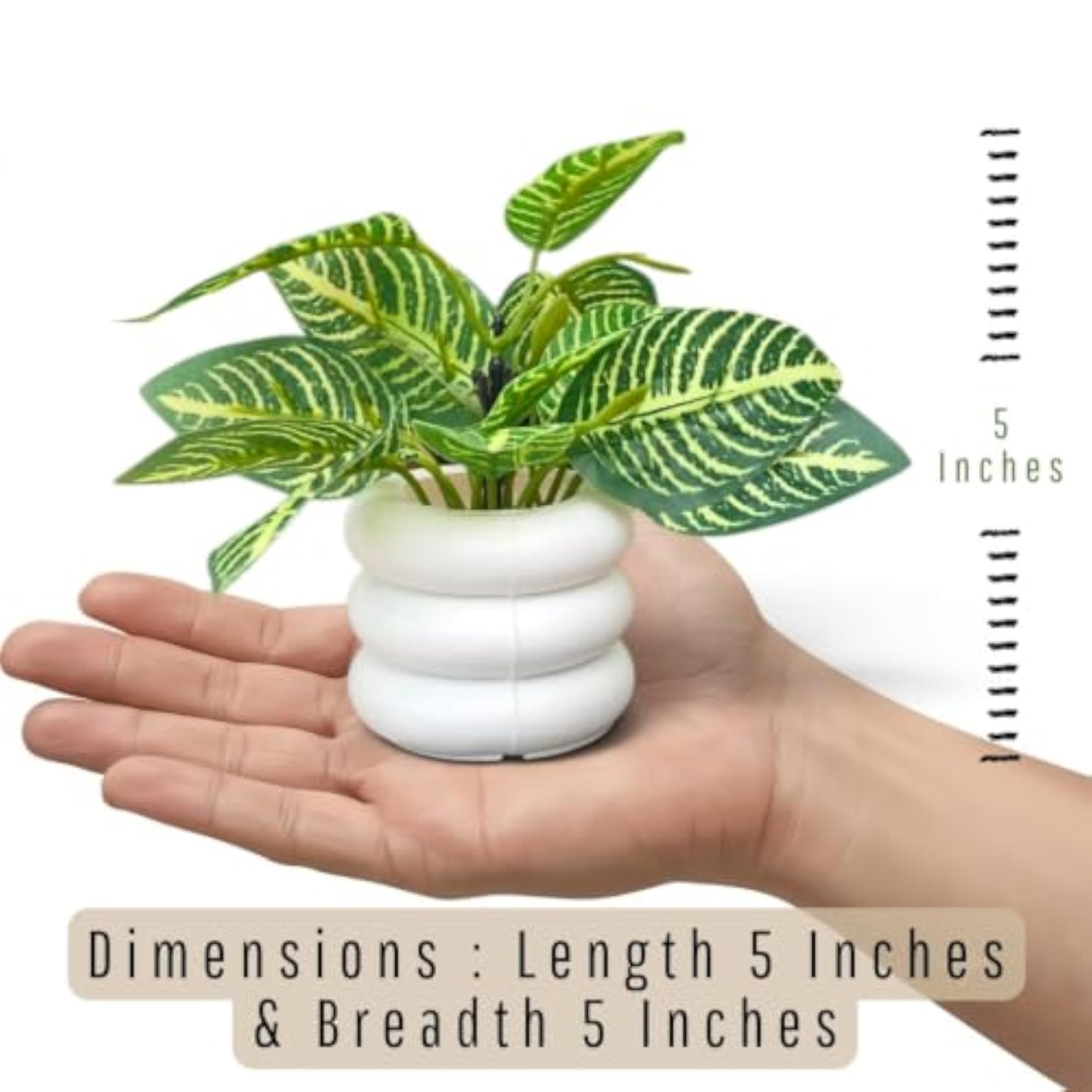 Artificial Plant with Pot, Detachable Leaves