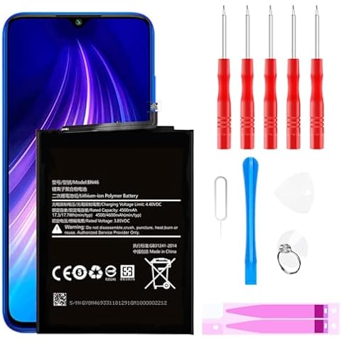 Qoutmcuy BN46 Battery for Redmi Note 8 Cover