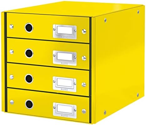 Leitz Drawer Cabinet, 4 Drawers, A4, Click and Store Range 60490095 - Black