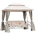 Produktbild Outsunny 3-Sitzer Hollywoodschaukel Gartenschaukel Pavillon mit Seitenwänden Liegefunktion Stahl + Polyester Beige 232 x 149 x 245 cm