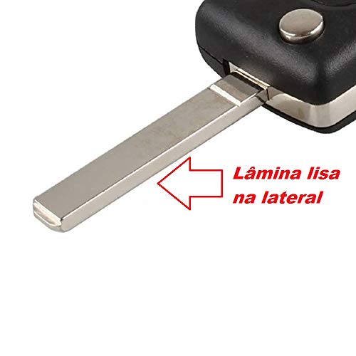 Chave Canivete Citroen Telecomando para Canivete 2B Preto Lamina L