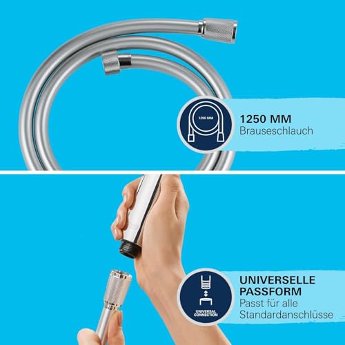 GROHE VitalioFlex Silver, Brauseschlauch 1,50m, dreifache Verdrehsicherung – Ansicht 5