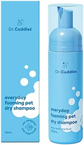 Dr. Cuddles Foaming Pet Dry Shampoo - Natural Botanicals & Deodorants for Fresh Smelling Fur on Dogs & Cats, Vet Formulated, Cleans & Conditions – Summer Pawty Scent