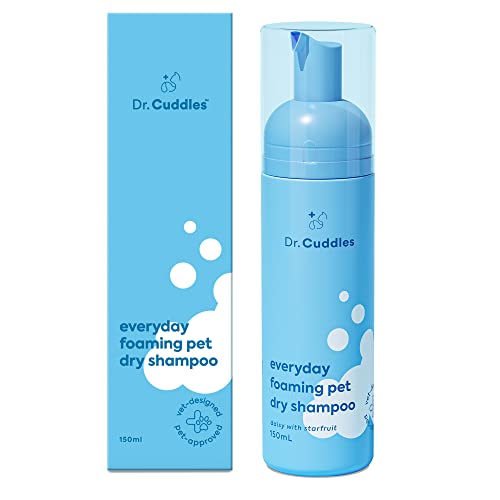 Dr. Cuddles Foaming Pet Dry Shampoo - Natural Botanicals & Deodorants for Fresh Smelling Fur on Dogs & Cats, Vet Formulated, Cleans & Conditions – Summer Pawty Scent