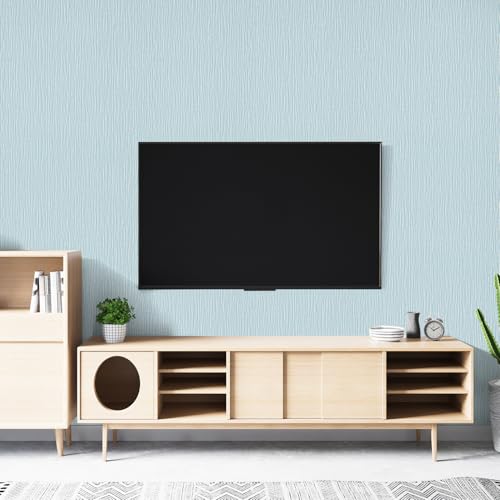 JOLIHOME Blu e Argento Strisce Opaco Autoadesivo Rimovibile Carta da Parati 40x500cm Staccare e Attaccare Carta a Contatto Impermeabile Plastica Adesiva Adesivi Murali per Cassetti Porta