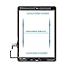 Zentop for Black IPad Air 1st Generation Touch Screen Digitizer Glass Replacement Modle A1474 A1475 A1476 with Home Button,Camera Holder,Preinstalled Adhesive,Toolkit.
