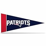 Rico Industries NFL New England Patriots 8-Piece 4-Inch by 9-Inch Classic Mini Pennant Décor Set