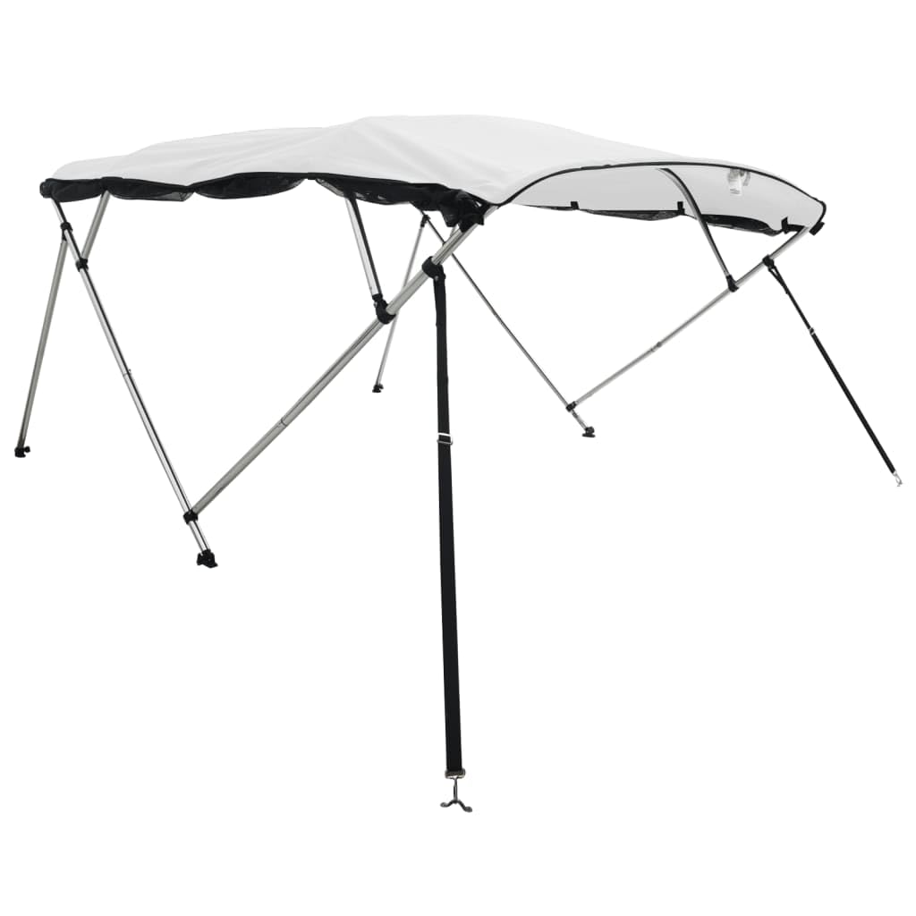 vidaXL Toit bimini à 4 arceaux parois en maille 243x(185-198)x137 cm