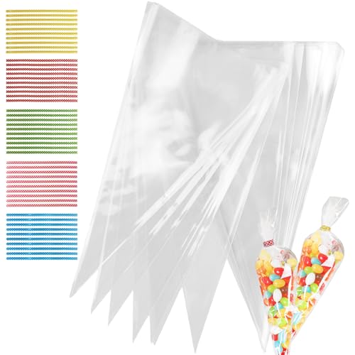 50pcs Süssigkeiten tüten spitz+50pcs Twist Ties,Dreieckige tüten durchsichtig,Cellophantüten spitztüten transparent,Bonbon tüten,Cellophantüten dreieckig,Cone Tüte,für Weihnachten,Party,13 * 25cm 50pcs Süssigkeiten tüten spitz+50pcs Twist Ties,Dreieckige tüten durchsichtig,Cellophantüten spitztüten transparent,Bonbon tüten,Cellophantüten dreieckig,Cone Tüte,für Weihnachten,Party,13 * 25cm