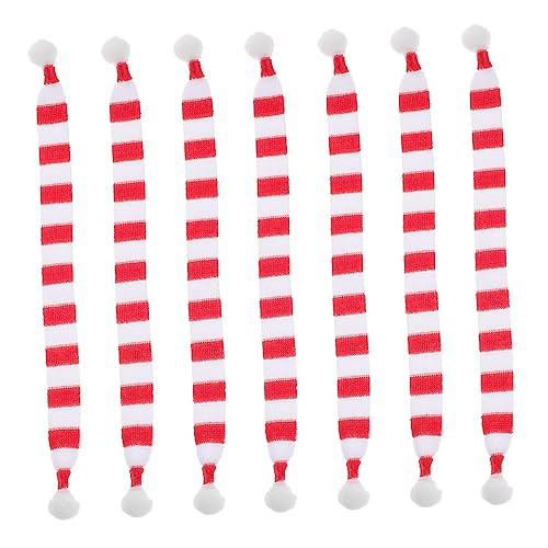 Warmhm 20 stuks mini-kerstsjaal, mini-sjaal voor poppen, mini-sneeuwpop om te knutselen, miniatuur, kerstsjaal, speelgoed, mini-poppensjaals, vakantie, Kerstmis, huisdier