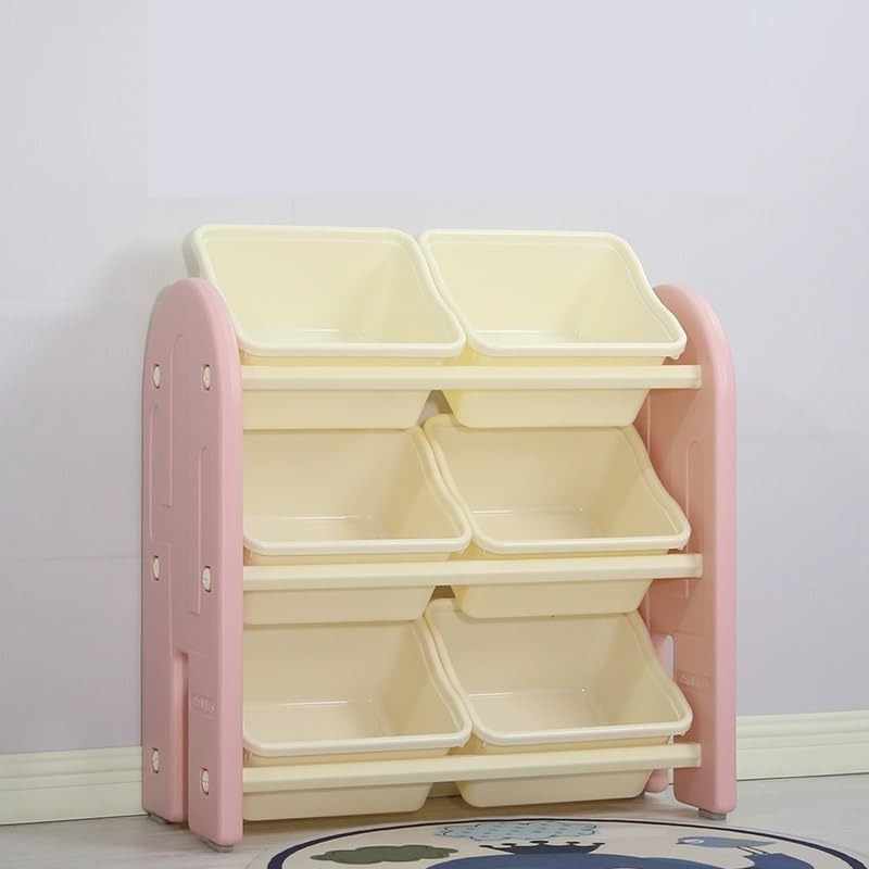 おもちゃ箱 収納 入園祝い 3段プラスチックおもちゃ収納オーガナイザー、6つの収納ビン付きおもちゃオーガナイザーラック、プレイルーム おもちゃ箱 収納  入園祝い 多層おもちゃ収納オーガナイザービンおもちゃ箱付きプレイルーム寝室リビングルーム おもちゃ収納ラック ... おもちゃ箱 収納 入園祝い 3段プラスチックおもちゃ収納オーガナイザーおもちゃオーガナイザーラック6つの取り外し可能なおもちゃ箱付き