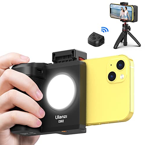 Image of ULANZI VL49 RGB Video Light + ULANZI CG02 Ungraded Smartphone Camera Shutter Handle Grip