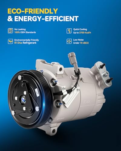 Image of PHILTOP NEW Air Conditioner AC Compressor for Cobalt 2007, 2008-2010 2.2L, 2008 2.4L,HHR 2006-2008, 2011, 2009-2010 2.2L /2.4L, Saturn Ion 2005-2007 2.2Liter, 2006-2007 2.4Liter, Pontiac G5 2008-2009