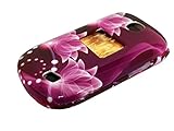 FastSun Hard Protector Snap On Cover Phone Case Accessory for LG True 450 MS450 B460 B450 (Purple Lotus)