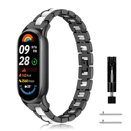 [ShinKin] �o���h Xiaomi Smart Band 10/9/8 / Xiaomi Mi Band 10/9/8 �Ή� ���������x���g �X�e�����X�� �����o���h ���v�X�g���b�v �ւ��X�g���b�v �h�K �ϋv���̂��� �������t�� �����ȒP �r�W�l
