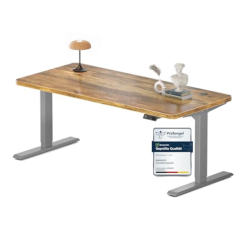 MAIDeSITe Höhenverstellbarer Schreibtisch (160x80cm), Höhenverstellbar Stehtisch Elektrisch, Energieeffizient‌ Flüsterleiser Dualmotor Traglast 160kg Mit Kollisionsschutz Funktion - S2 Pro 1