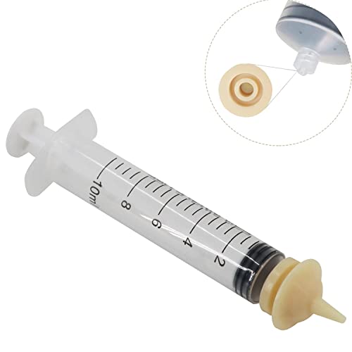 Qiyadin Pet Nursing Nipple With Syringe, 2 Replacement Silicones Nipples, Dogs Feeding Syringe For Newborn Kittens, Puppies, Rabbits, Small Animals, Instead Of Cats Feeding Bottles (10Ml) #TOP1