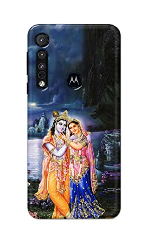 Image of Printed Hard Back Cover Case for Motorola One Macro Back Cover (Radha Krishna) -1803