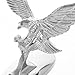 MUCKLILY 3D Eagle Car Hood Ornament Metal Badge Universal Front Hood Decoration for Cars Trucks Durable Auto Styling Emblem 3.34X2.51X1.10In